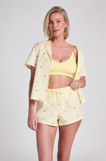 Hunkemöller Shorts Baumwolle Gelb Hunkemöller Shorts Baumwolle Gelb von Hunkemöller