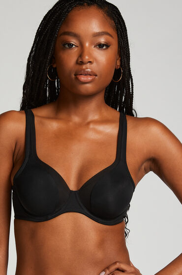 Hunkemöller Unwattierter Bügel-BH Mesh Schwarz von Hunkemöller