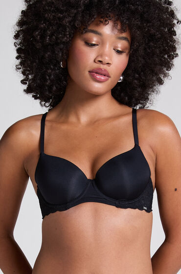 Hunkemöller Vorgeformter Bügel-BH Angie mit Spitze Schwarz von Hunkemöller