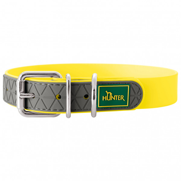 Hunter - Collar Convenience - Hundehalsband Gr Halsumfang 53-61 cm - Breite 2,5 cm gelb von Hunter