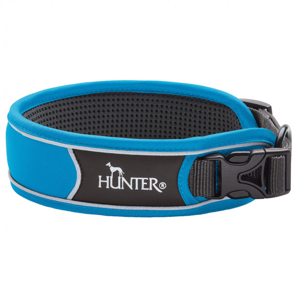 Hunter - Collar Divo - Hundehalsband Gr Halsumfang 25-35 cm - Breite 4,0 cm lightblue /grau von Hunter