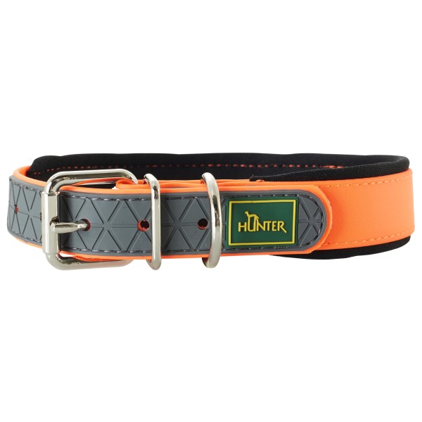 Hunter - Halsband Convenience Comfort - Hundehalsband Gr 50 x 2,5 cm - für Halsumfang 37–45 cm orange von Hunter