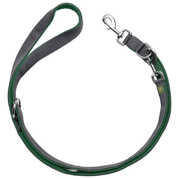 Hunter - Verstellbare Führleine Maldon - Hundeleine Gr Länge max. 200 cm - Breite 2,0 cm dunkelgrün /grau von Hunter