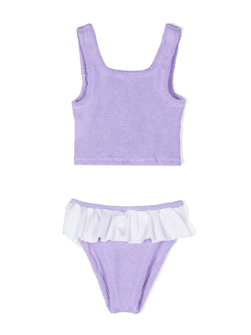 Hunza G Kids Olive ruffled bikini set - Purple von Hunza G Kids