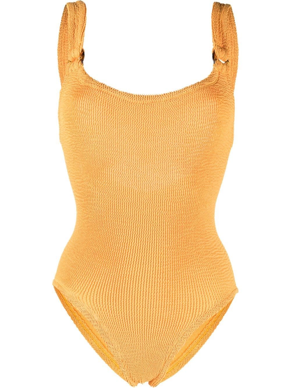 Hunza G Domino crinke-effect swimsuit - Orange von Hunza G