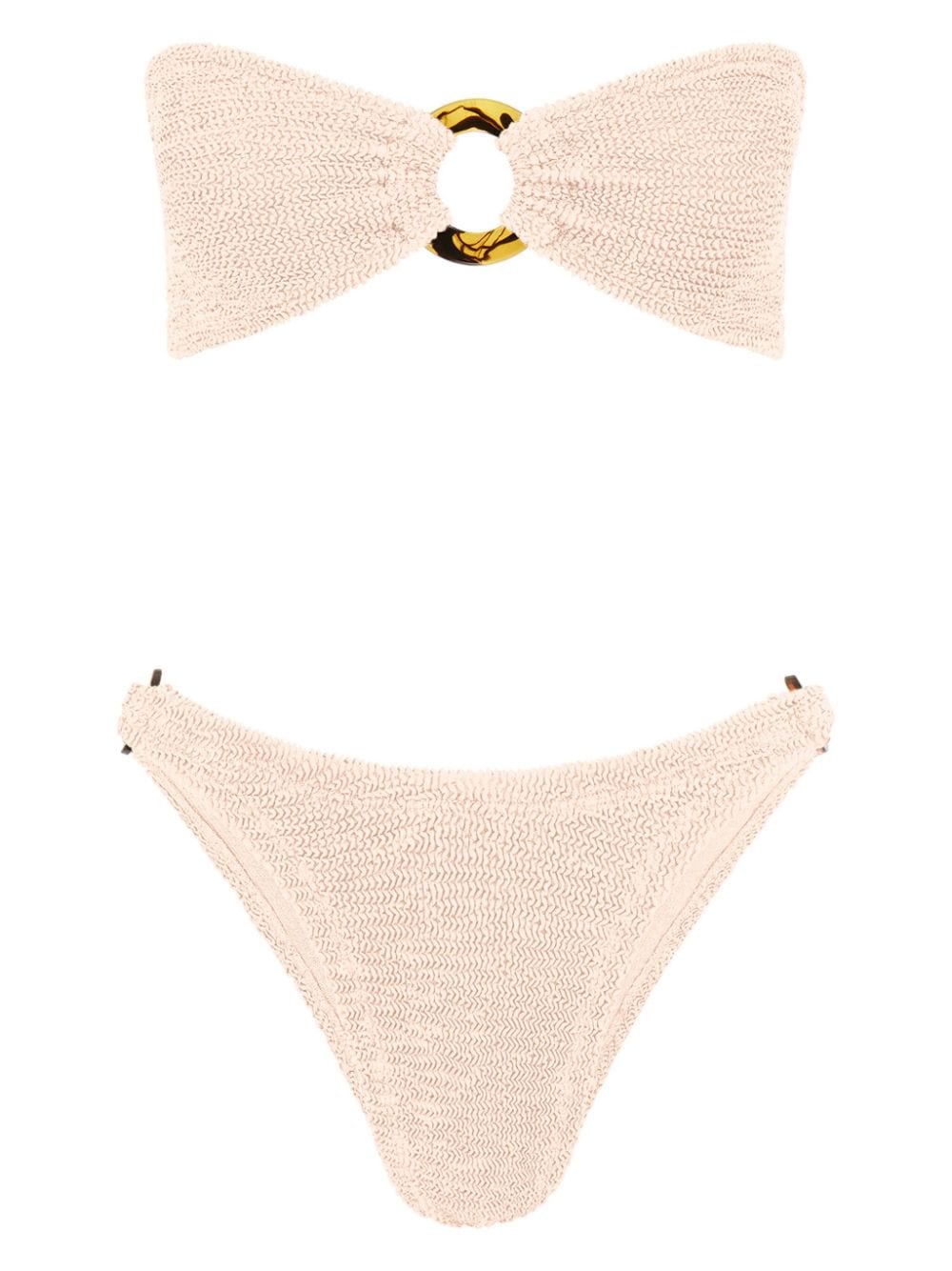 Hunza G Gloria bandeau crinkle bikini - Neutrals von Hunza G