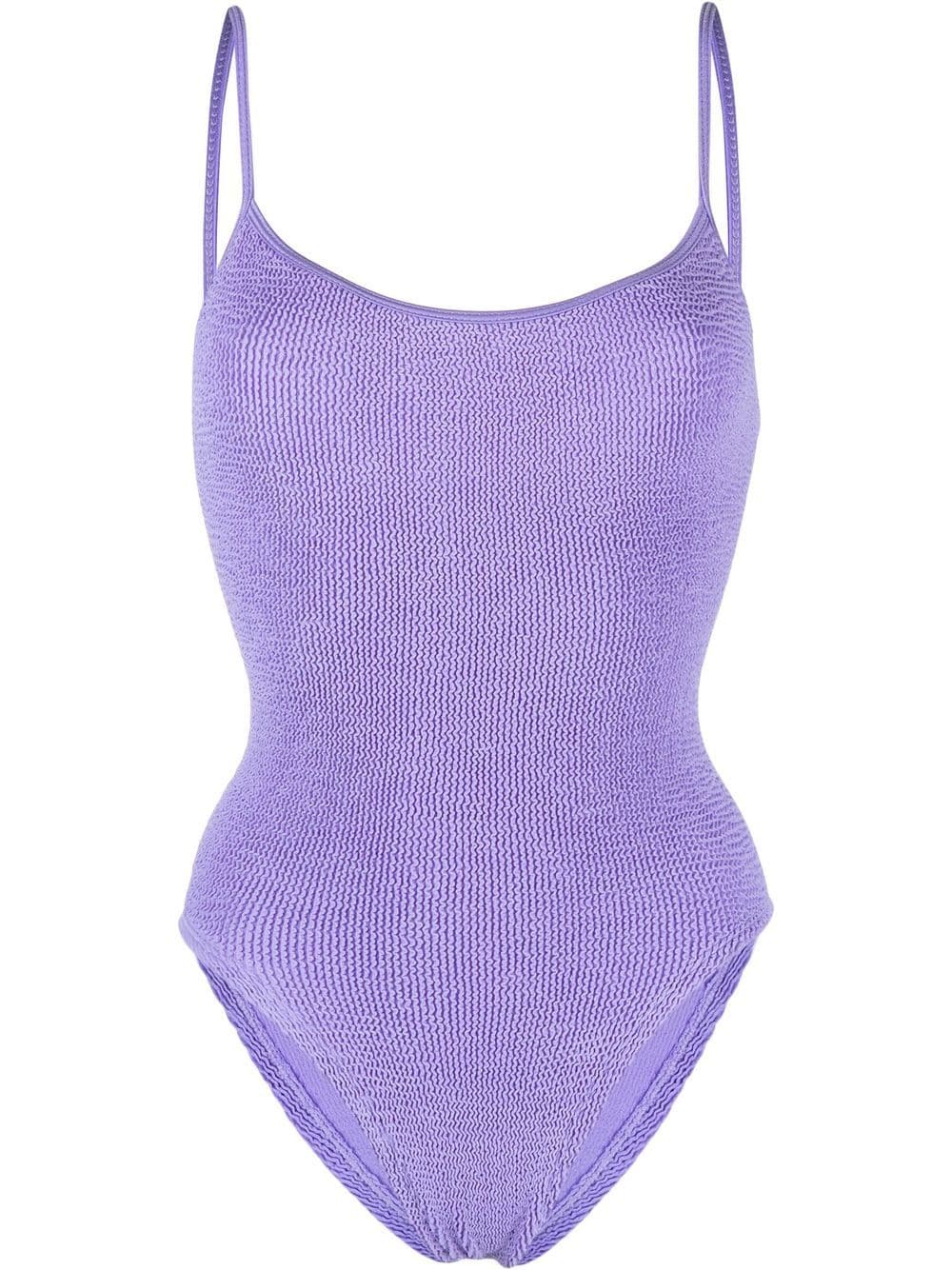 Hunza G Pamela crinkle swimsuit - Purple von Hunza G