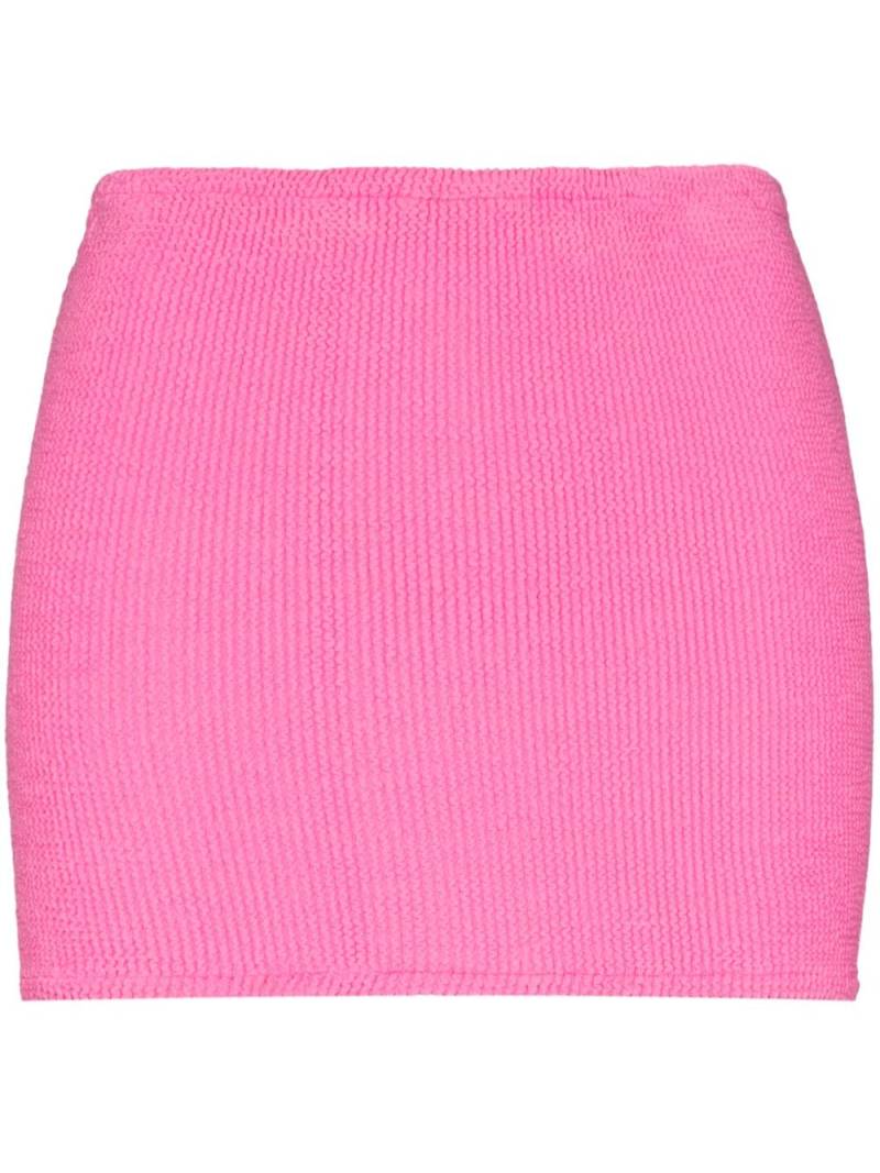 Hunza G crinkled-effect mini skirt - Pink von Hunza G