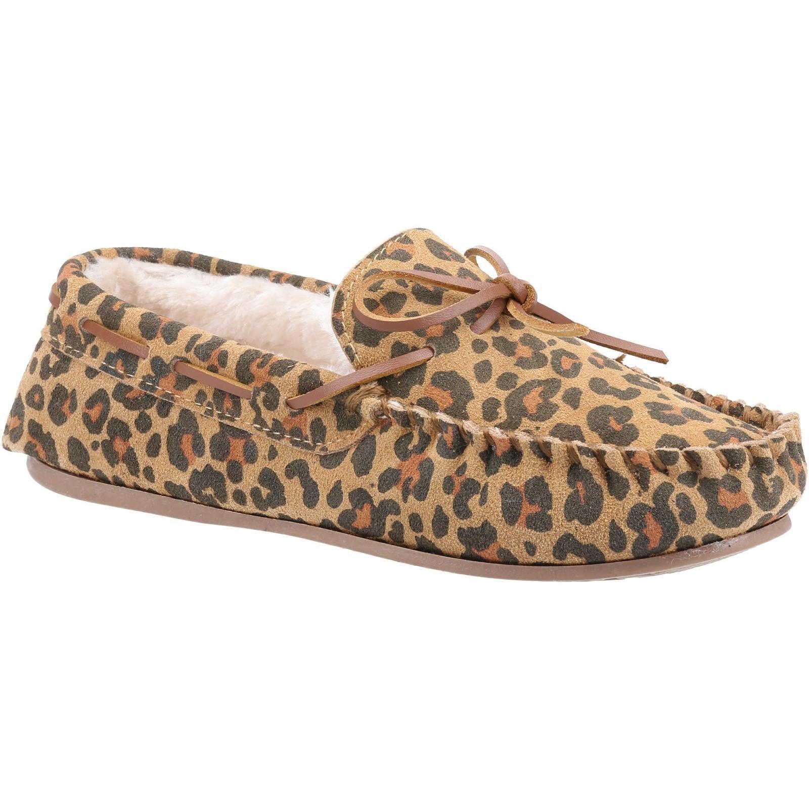 Hausschuhe Allie, Leomuster, Wildleder Damen Braun 38 von Hush Puppies