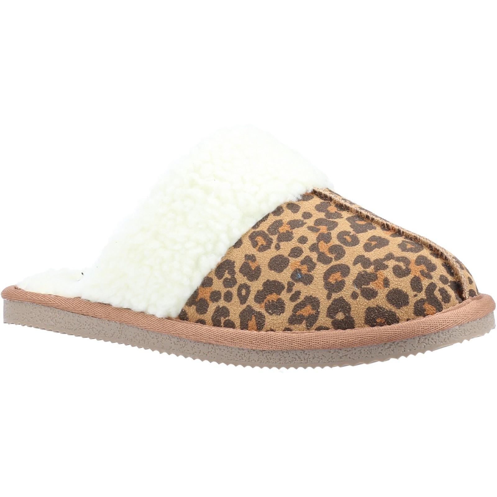 Hausschuhe Arianna, Leomuster, Wildleder Damen Braun 41 von Hush Puppies