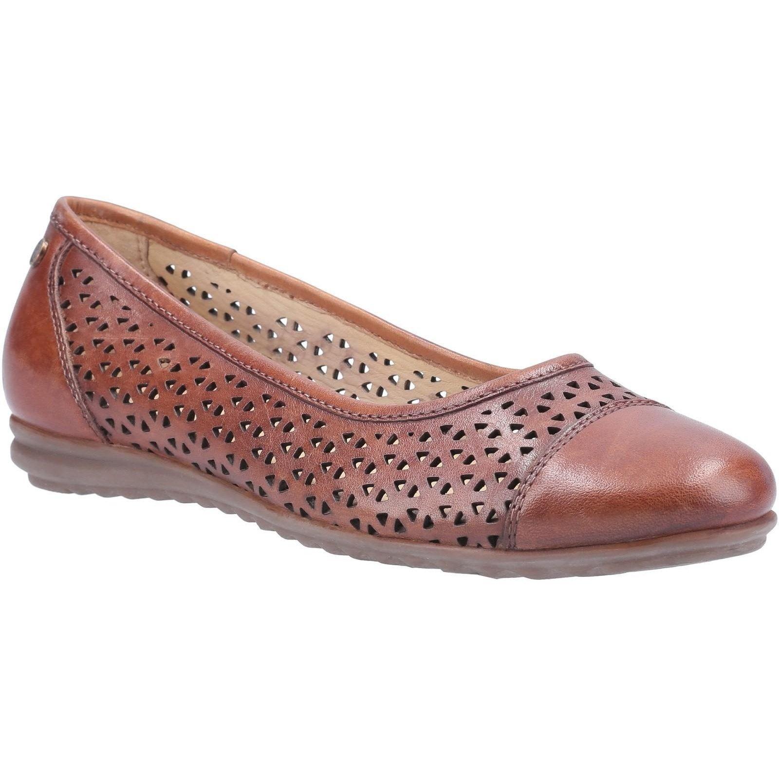 Leah Ballerina Leder Pump Damen Tan 37 von Hush Puppies