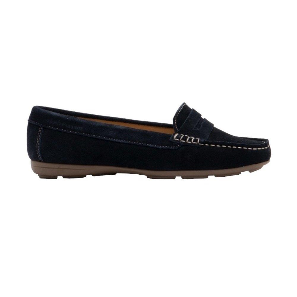 Margot Wildleder Loafer Schuh Damen Marine 38 von Hush Puppies