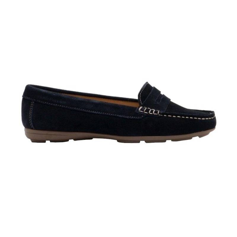 Margot Wildleder Loafer Schuh Damen Marine 39 von Hush Puppies