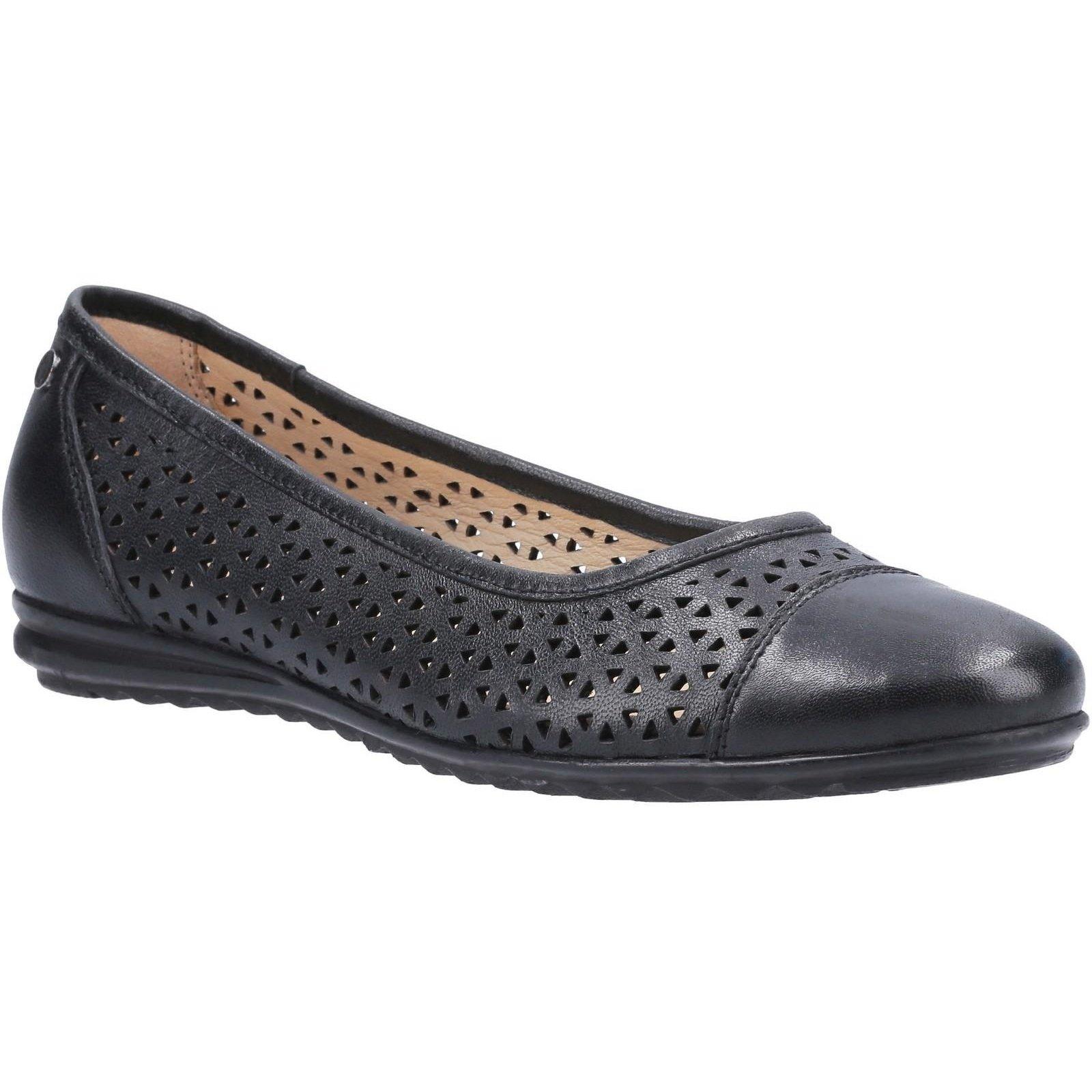 Leah Ballerina Leder Pump Damen Schwarz 36 von Hush Puppies