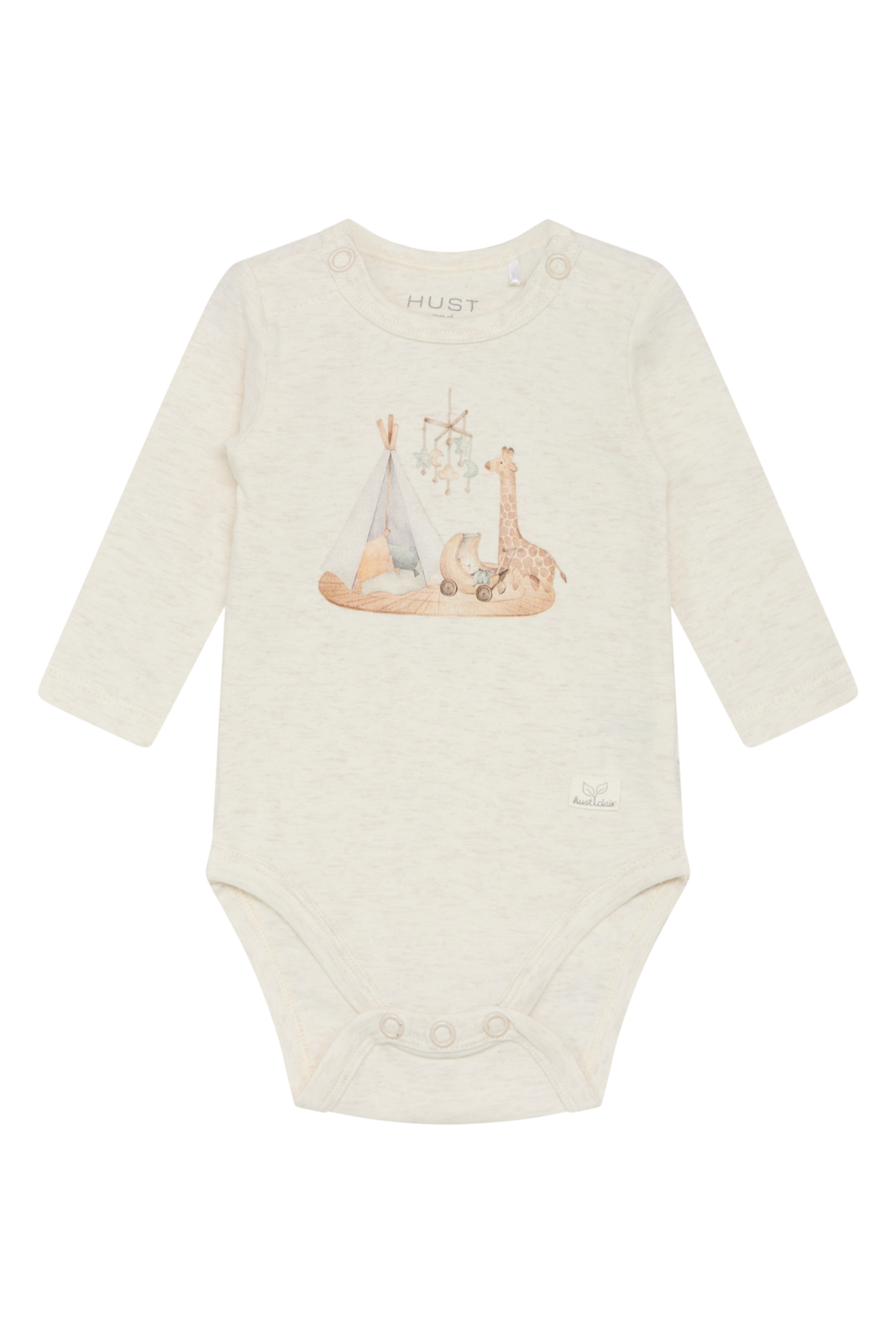 Baby Body Bebe Giraffe Unisex Beige 50 von Hust and Claire