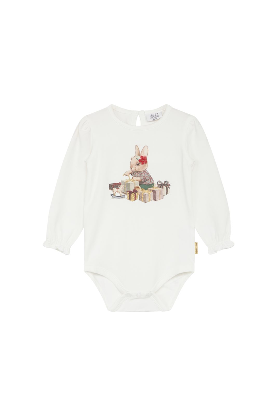 Baby Body Weihnachten Beatrix Unisex Weiss 68 von Hust and Claire