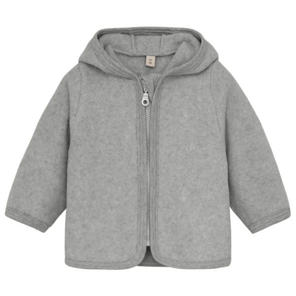 Huttelihut - Kid's Jacket Bear Ears Cotton Fleece - Fleecejacke Gr 56 grau Huttelihut - Kid's Jacket Bear Ears Cotton Fleece - Fleecejacke Gr 56 grau von Huttelihut