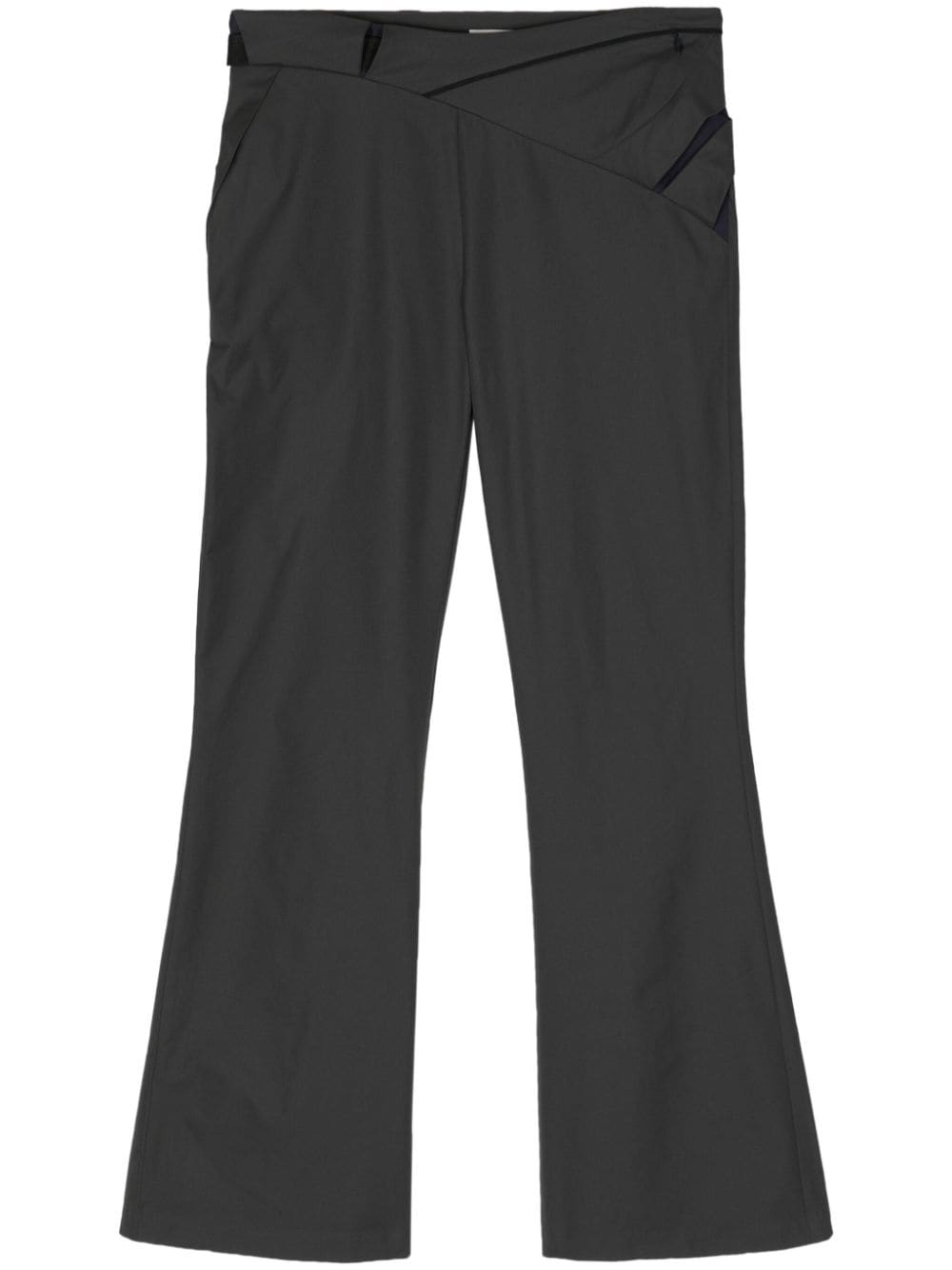 Hyein Seo belted cropped taffeta trousers - Grey von Hyein Seo