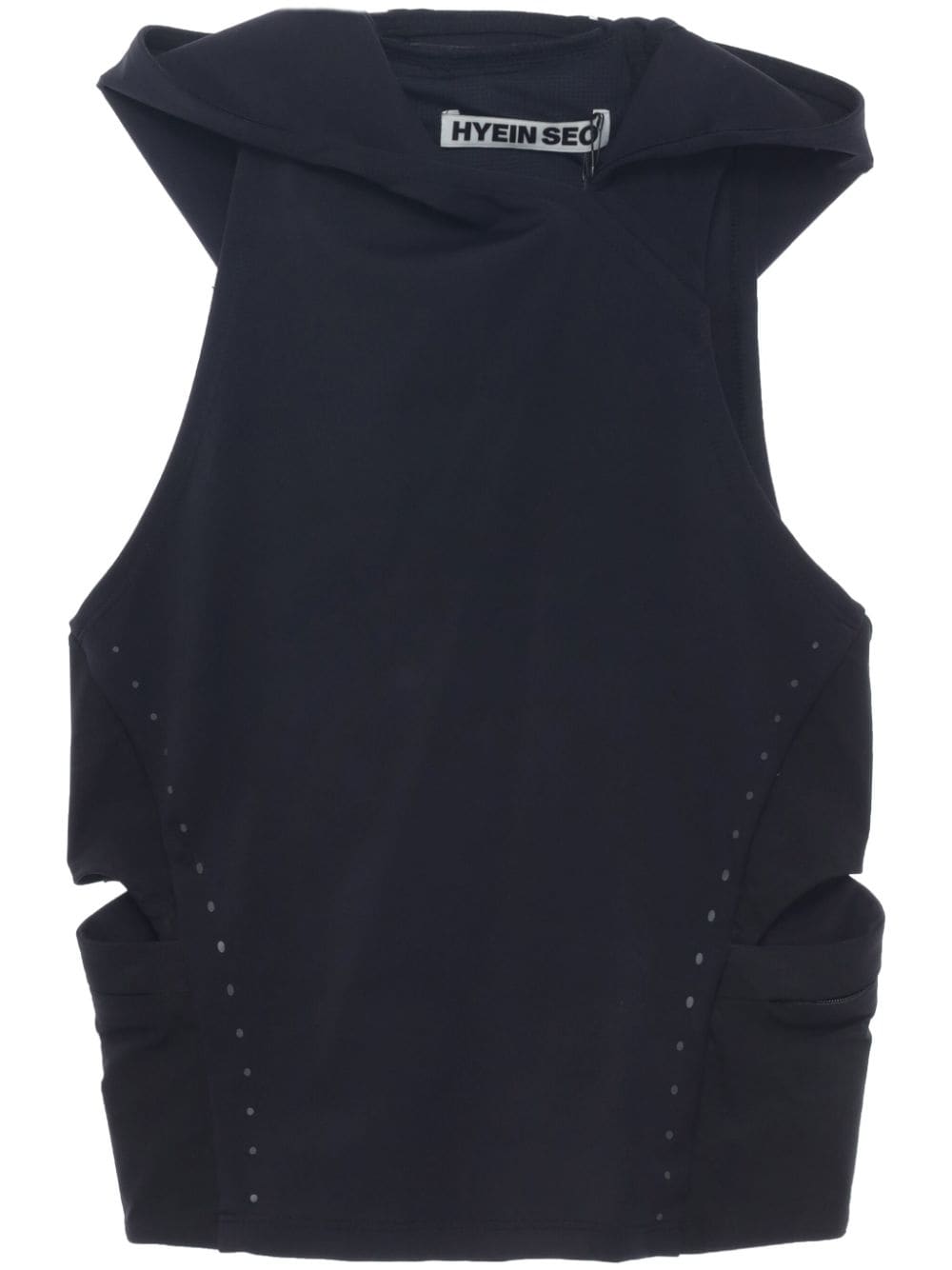 Hyein Seo cut-out hooded tank top - Black von Hyein Seo