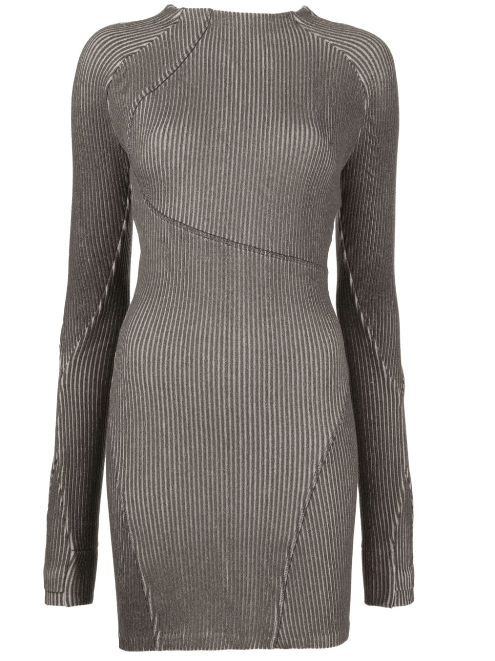 Hyein Seo round-neck ribbed mini dress - Grey von Hyein Seo