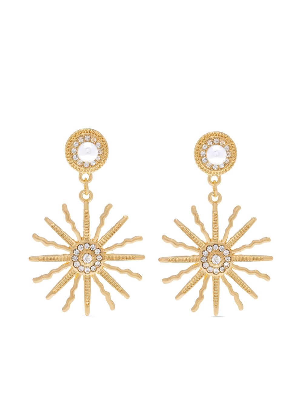 Hzmer Jewelry embellished sun-motif earrings - Gold von Hzmer Jewelry