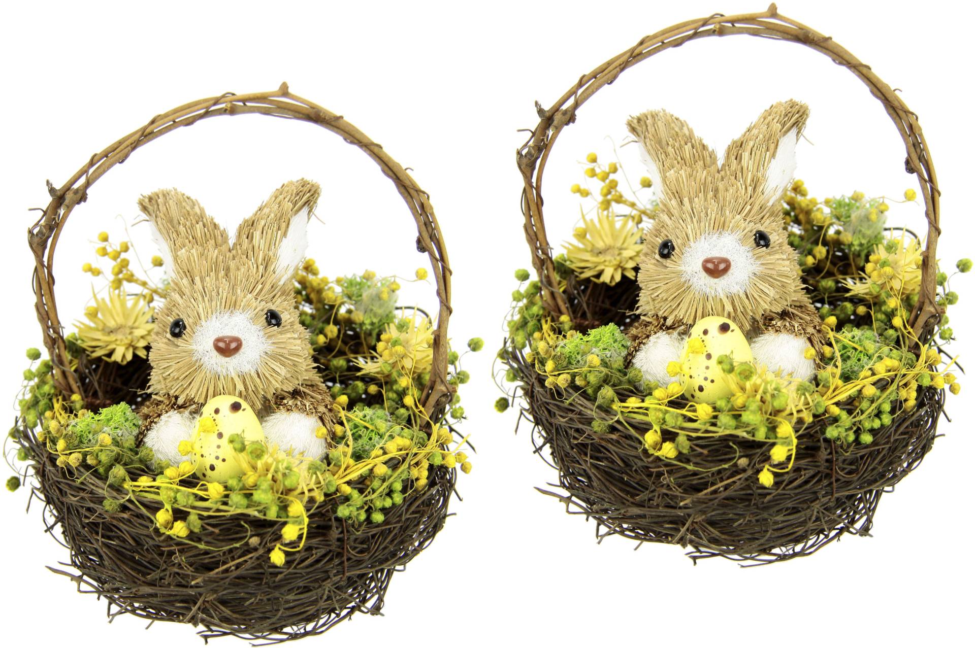 I.GE.A. Dekofigur »Basthase«, Im Korb, 2er Set Hase mit Oster-Ei Reisig Osterdeko Tiere Gartenfigur I.GE.A. Dekofigur »Basthase«, Im Korb, 2er Set Hase mit Oster-Ei Reisig Osterdeko Tiere Gartenfigur von I.GE.A.