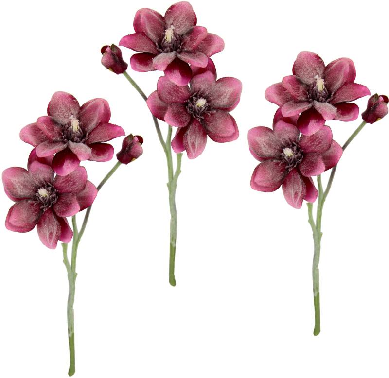 I.GE.A. Kunstblume »Magnolie«, Künstlicher Magnolienzweig, 3er Set von I.GE.A.