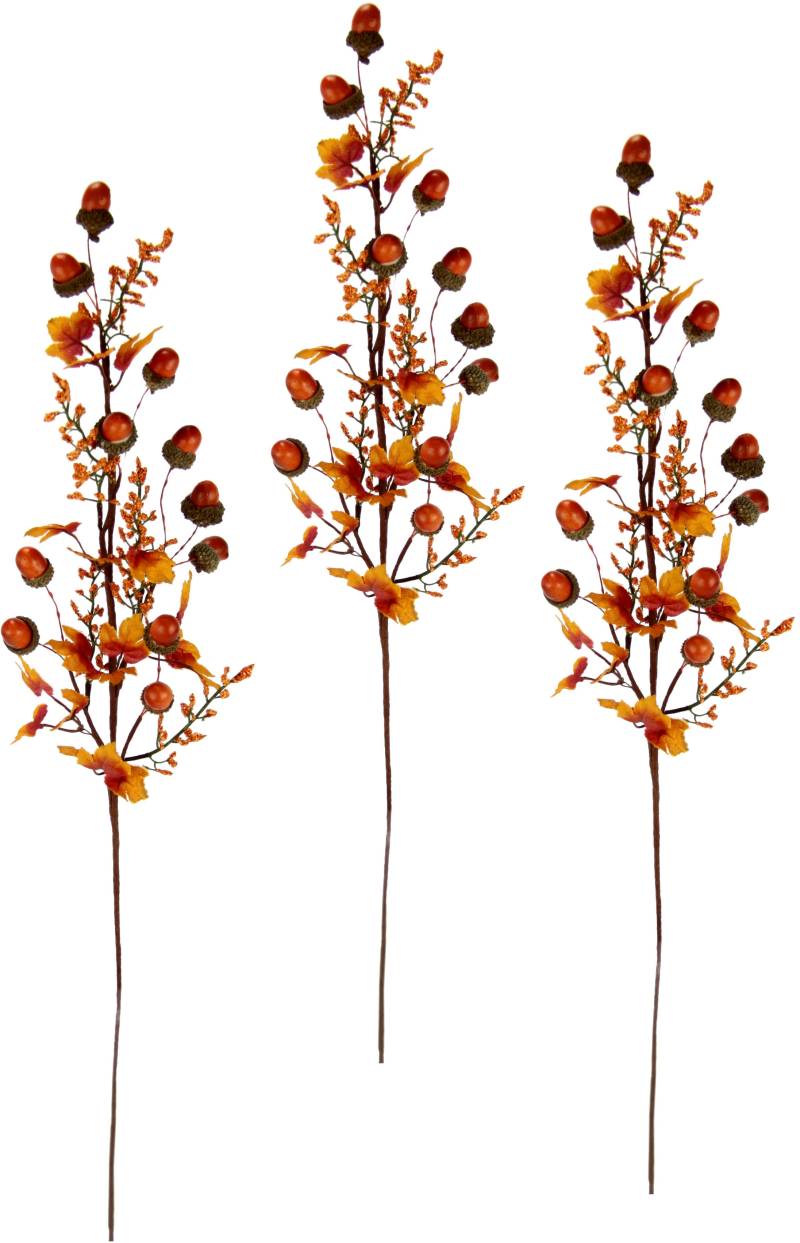 I.GE.A. Kunstzweig »Herbstzweige«, Mit Eicheln, Beeren und Herbstlaub, 3er Set von I.GE.A.