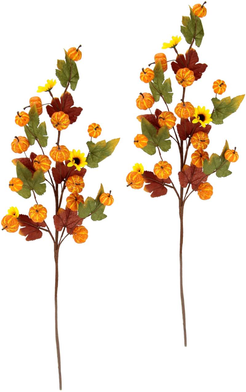 I.GE.A. Kunstzweig »Herbstzweige«, Mit Sonnenblumen, Kürbissen und Herbstlaub, 2er Set von I.GE.A.