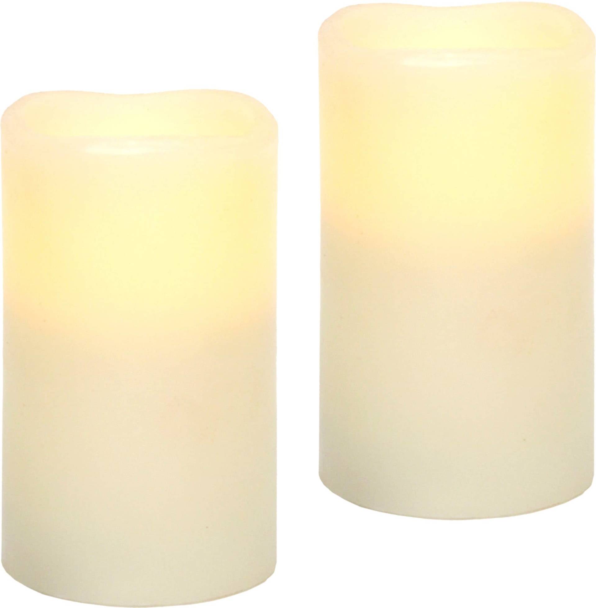 I.GE.A. LED-Kerze »LED-Kerzen Flackernd Warmweiss 2er Set Stumpenkerze Deko Valentinstag«, Romantische Dekoration Creme Echtwachs romantisch I.GE.A. LED-Kerze »LED-Kerzen Flackernd Warmweiss 2er Set Stumpenkerze Deko Valentinstag«, Romantische Dekoration Creme Echtwachs romantisch von I.GE.A.