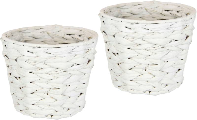 I.GE.A. Pflanzkübel »Wasserhyazinthentopf«, 2er Set Wasserhyazinthe Gefäss Blumentopfgeflochten Übertopf Vase Korb von I.GE.A.