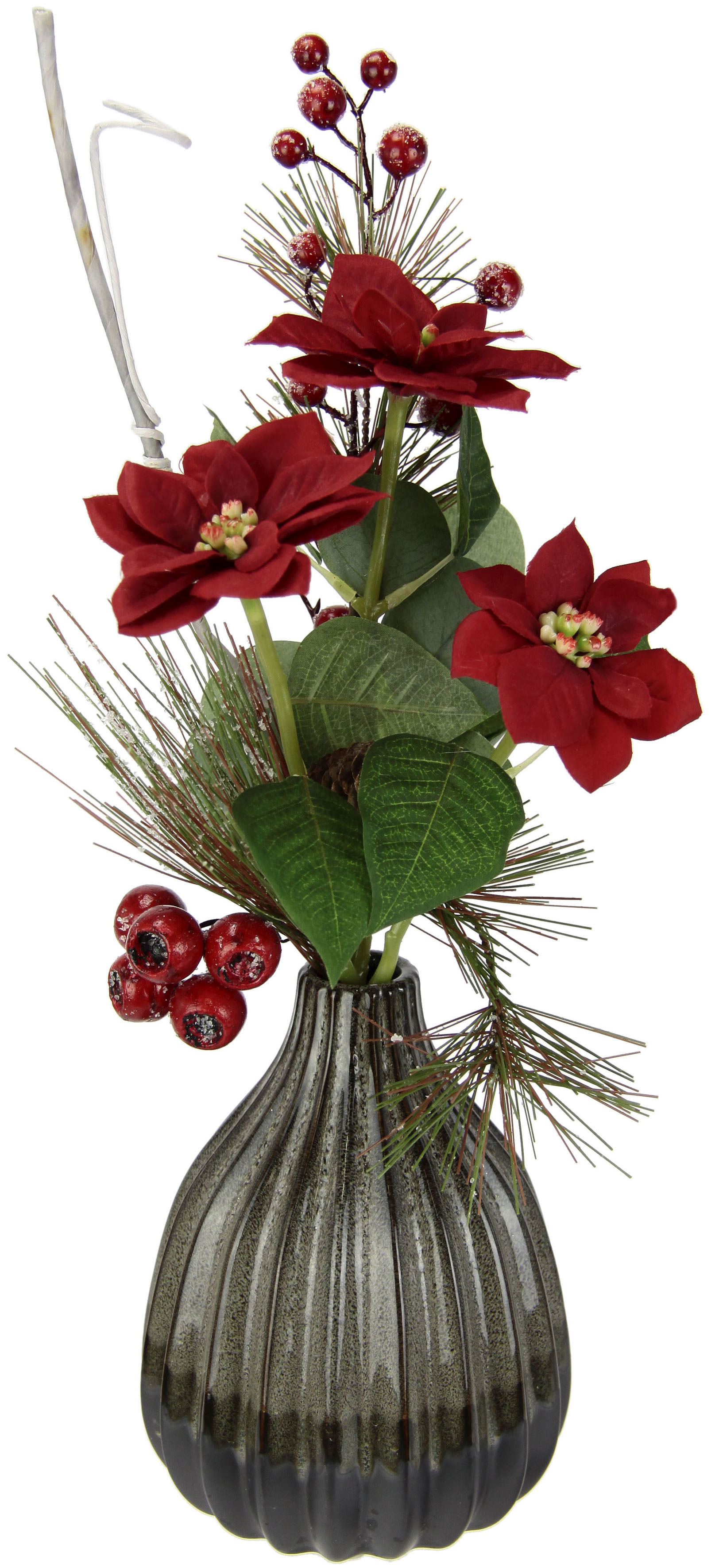 I.GE.A. Winterliche Kunstpflanze »Gesteck mit Poinsettia in Keramikvase,« von I.GE.A.