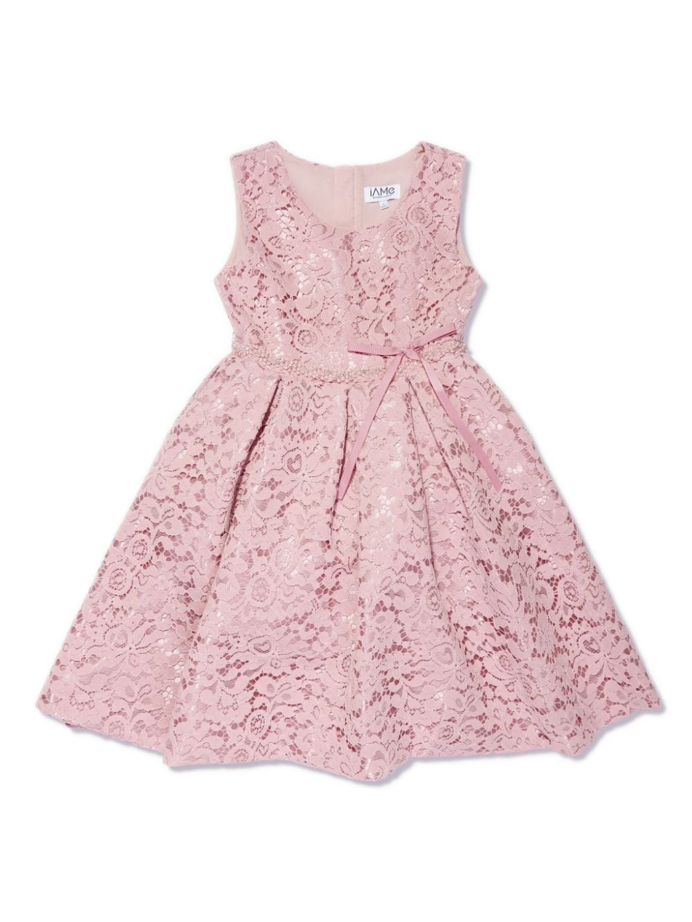 IAME bow-detail floral-lace dress - Pink von IAME