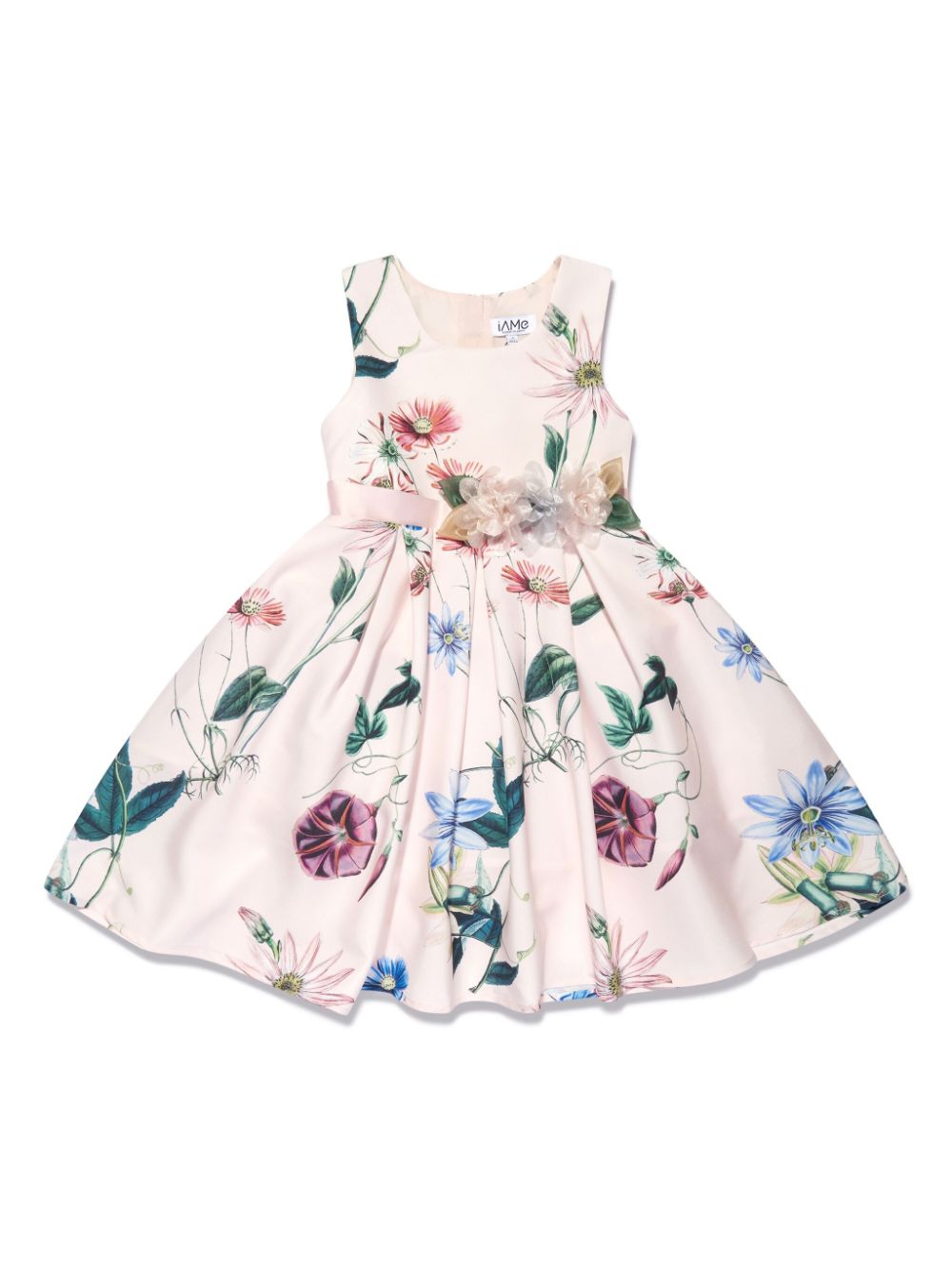 IAME bow-detail floral-print dress - Pink von IAME