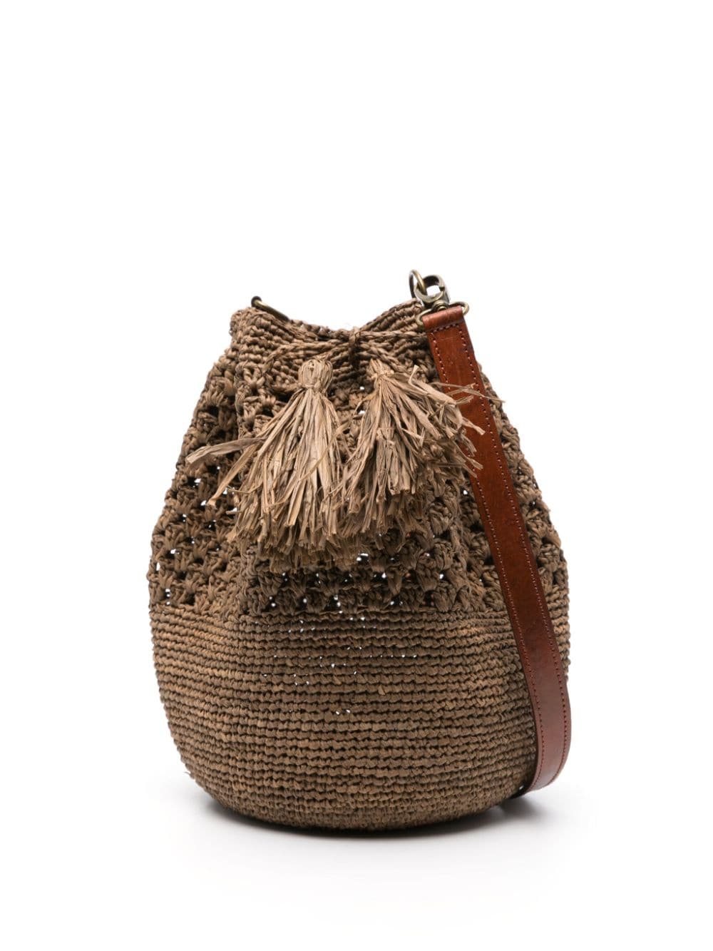 IBELIV raffia cross body bag - Brown von IBELIV