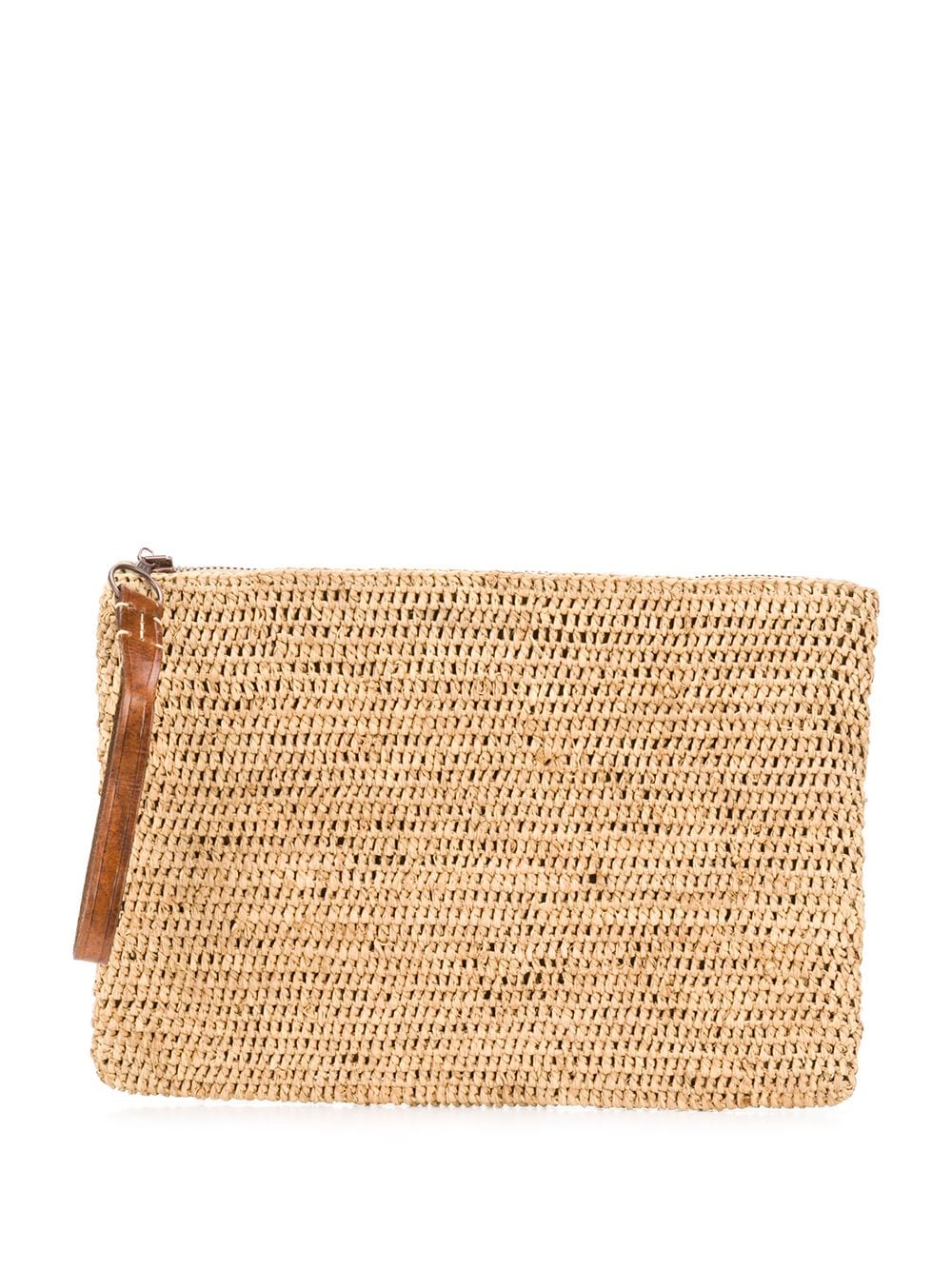 IBELIV zipped woven clutch bag - Neutrals von IBELIV