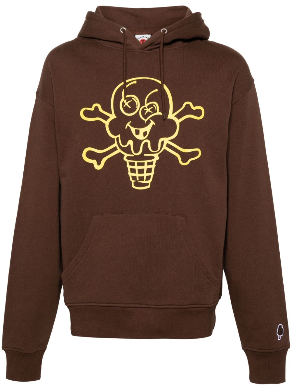 ICECREAM Cones And Bones logo-stamp hoodie - Brown von ICECREAM