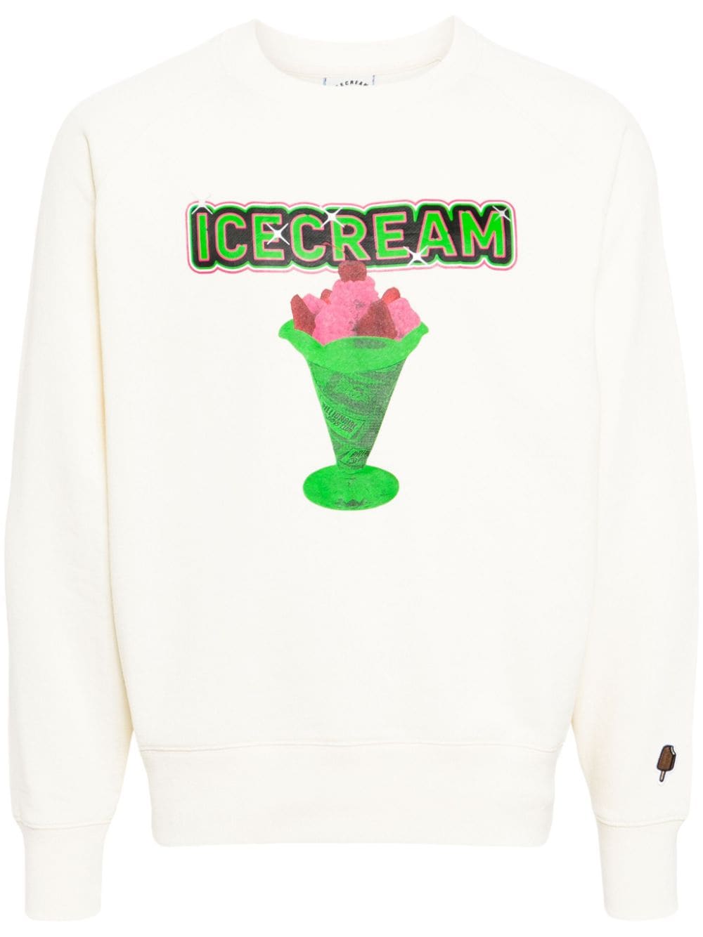 ICECREAM logo-print cotton sweatshirt - Neutrals von ICECREAM