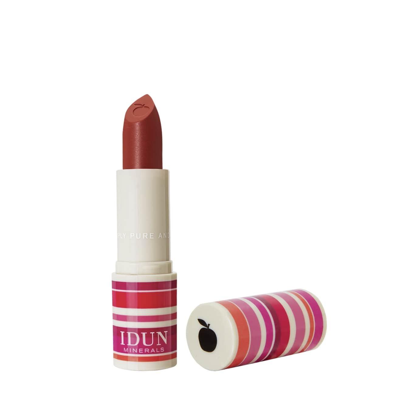 Matte Lippenstift Jungfrubär Damen Brownish Red 4g von IDUN Minerals