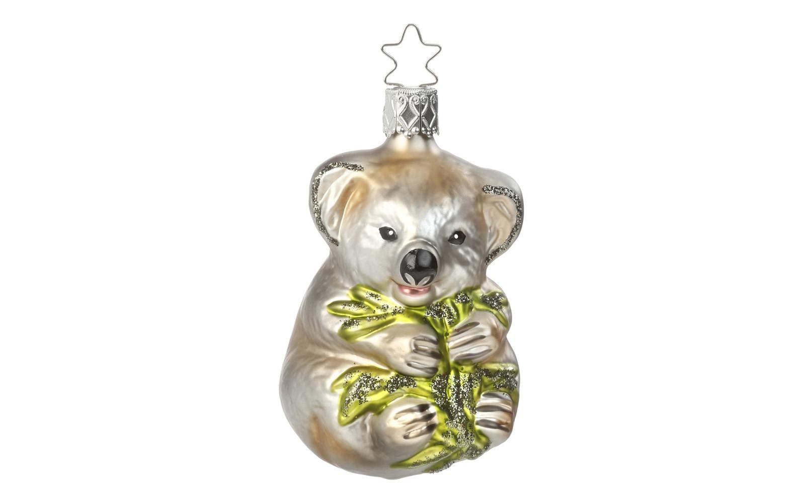 INGE-GLAS® Weihnachtsbaumkugel »Koala Karlchen 45054 cm, Grün/Silberfarben«, (1 St.) von INGE-GLAS®