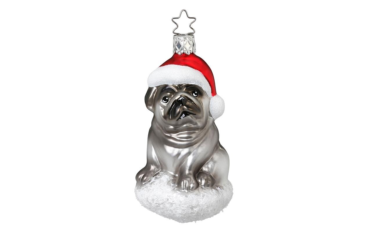 INGE-GLAS® Weihnachtsfigur »Hund grau,« von INGE-GLAS®