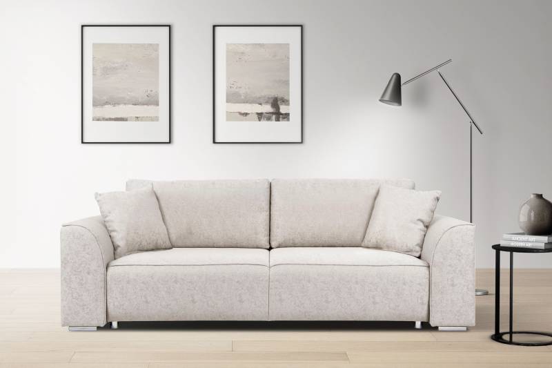 INOSIGN 3-Sitzer Beatrice Schlafsofa, wahlweise auch mit Bettfunktion und Bettkasten, incl. 2 Zierkissen von INOSIGN