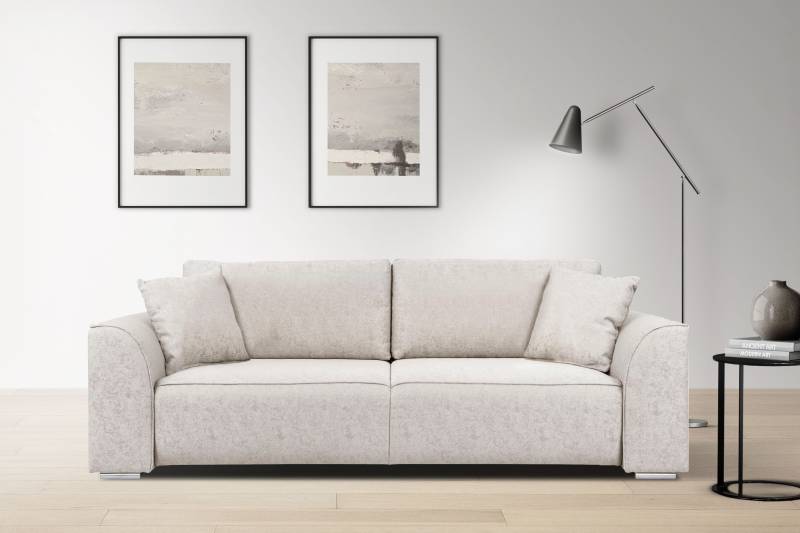 INOSIGN 3-Sitzer Beatrice Schlafsofa, wahlweise auch mit Bettfunktion und Bettkasten, incl. 2 Zierkissen von INOSIGN