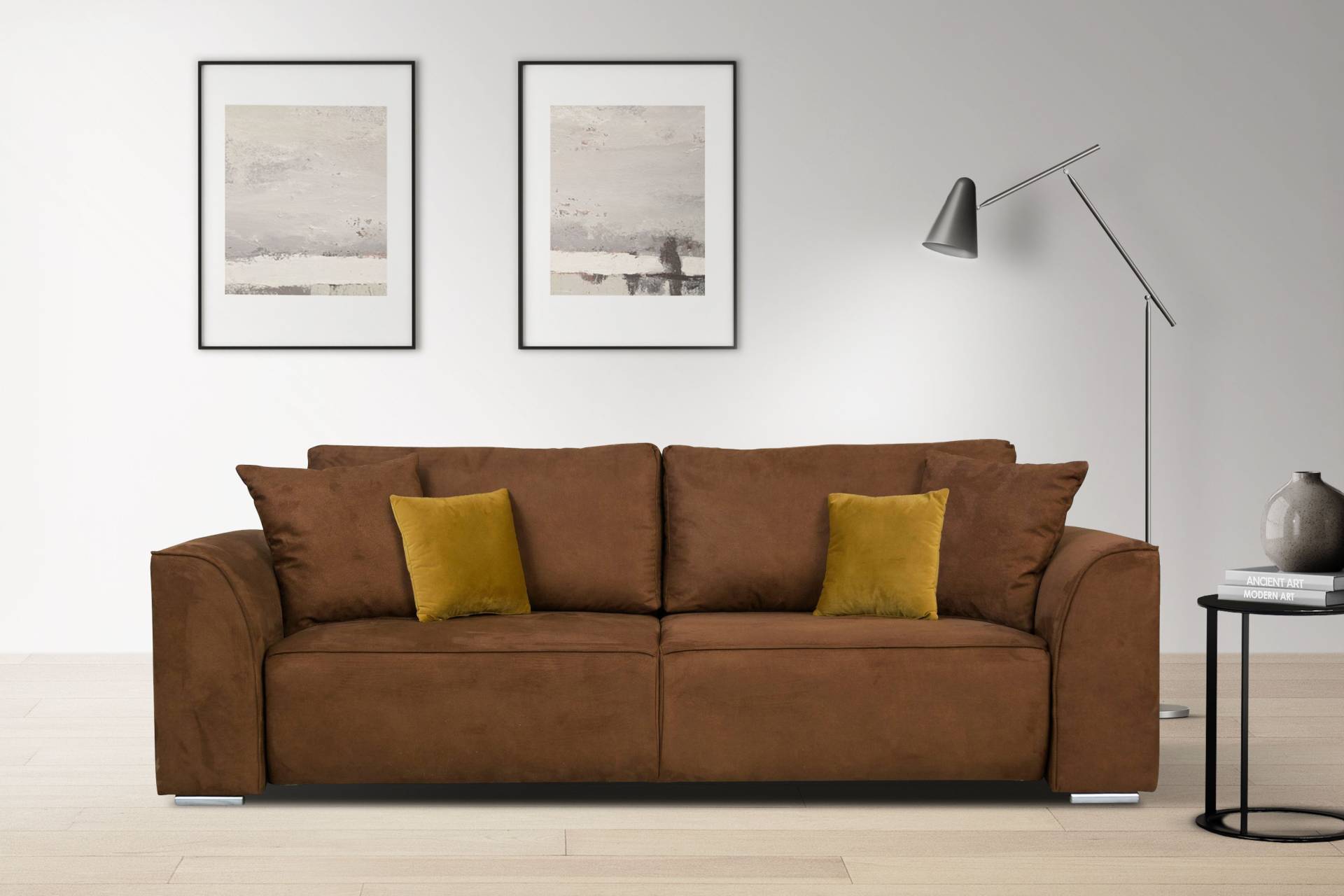 INOSIGN 3-Sitzer Beatrice Schlafsofa, wahlweise auch mit Bettfunktion und Bettkasten, incl. 2 Zierkissen von INOSIGN