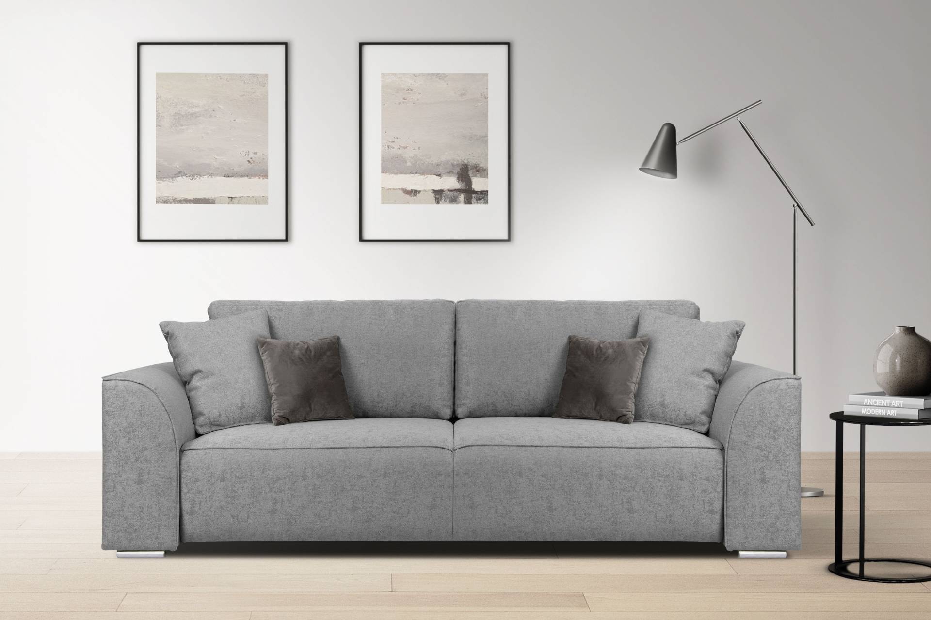 INOSIGN 3-Sitzer Beatrice Schlafsofa, wahlweise auch mit Bettfunktion und Bettkasten, incl. 2 Zierkissen von INOSIGN