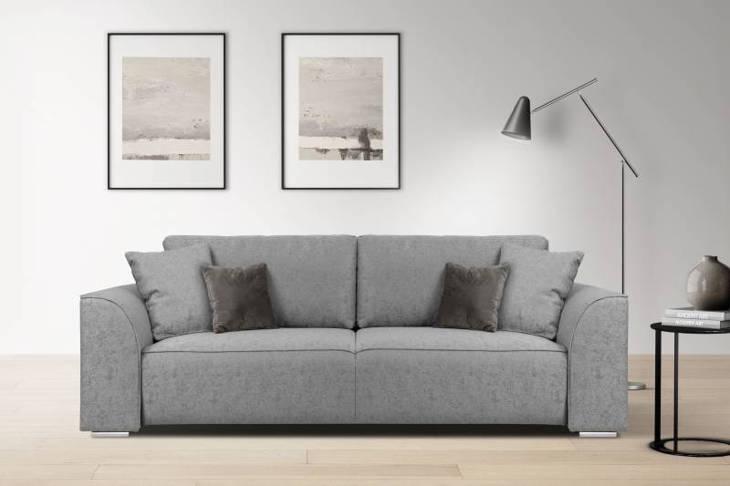 INOSIGN 3-Sitzer Beatrice Schlafsofa, wahlweise auch mit Bettfunktion und Bettkasten, incl. 2 Zierkissen von INOSIGN