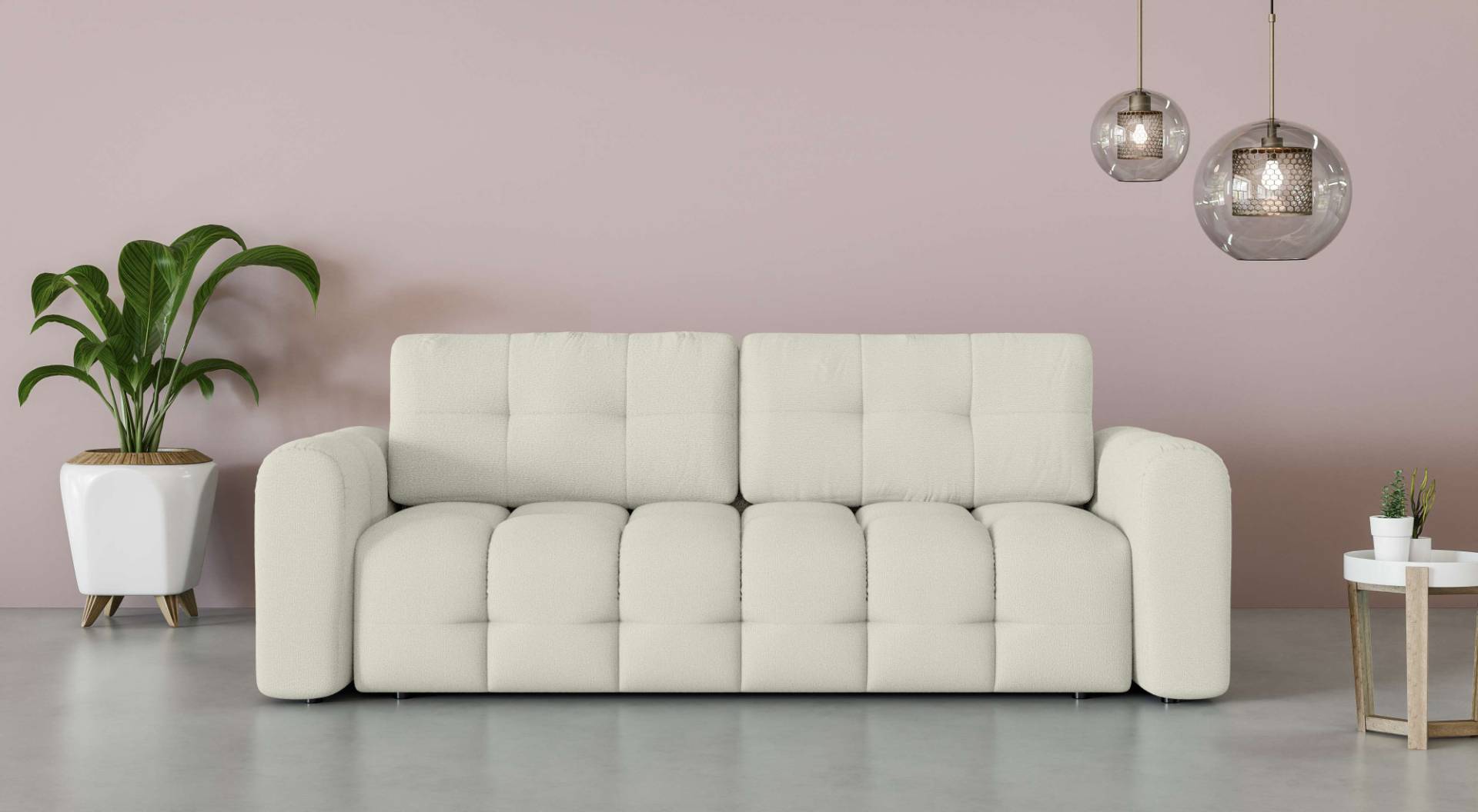 INOSIGN 3-Sitzer »Manilla, wahlweise mit Bettfunktion, B/T/H 265/117/91 cm«, mit Wellenunterfederung, in verschiedenen Materialien und Farben INOSIGN 3-Sitzer »Manilla, wahlweise mit Bettfunktion, B/T/H 265/117/91 cm«, mit Wellenunterfederung, in verschiedenen Materialien und Farben von INOSIGN