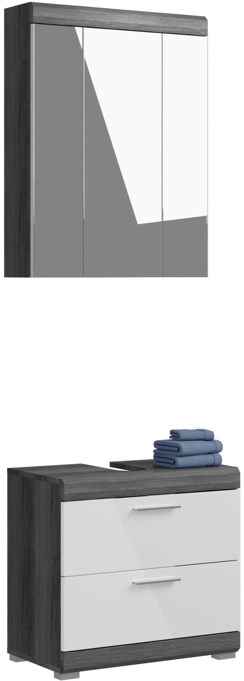 INOSIGN Badmöbel-Set »Siena, 2 tlg., bestehend aus: Waschbeckenunterschrank, Spiegelschrank«, (Set, 2 St.), in verschiedenen Farben erhältlich, Badmöbel, Kombination, Badezimmer von INOSIGN