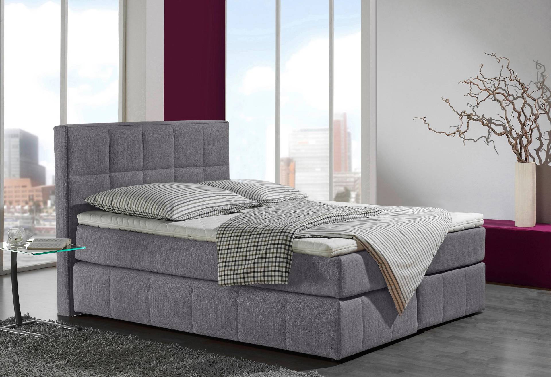 INOSIGN Boxspringbett »Casano«, mit feiner Steppung, in 3 Matratzenarten, 2 Härtegraden und 5 Farben INOSIGN Boxspringbett »Casano«, mit feiner Steppung, in 3 Matratzenarten, 2 Härtegraden und 5 Farben von INOSIGN