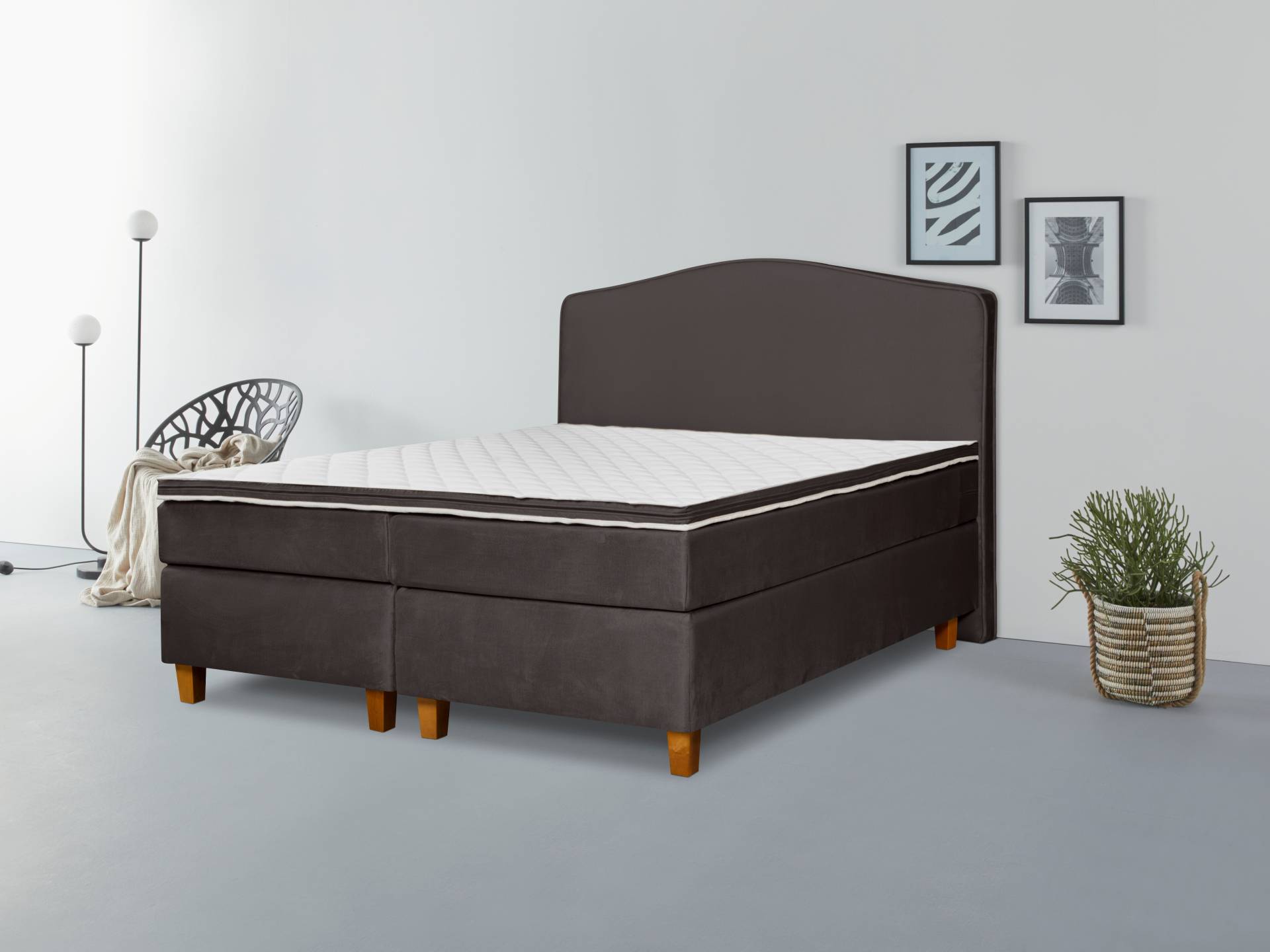 INOSIGN Boxspringbett »Jalma«, Füsse aus massiver Birke ; Inkl. Topper INOSIGN Boxspringbett »Jalma«, Füsse aus massiver Birke ; Inkl. Topper von INOSIGN